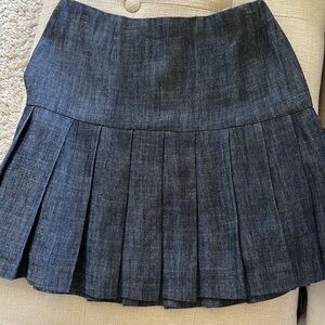 Alice and Olivia pleated denim mini skirt, size 0